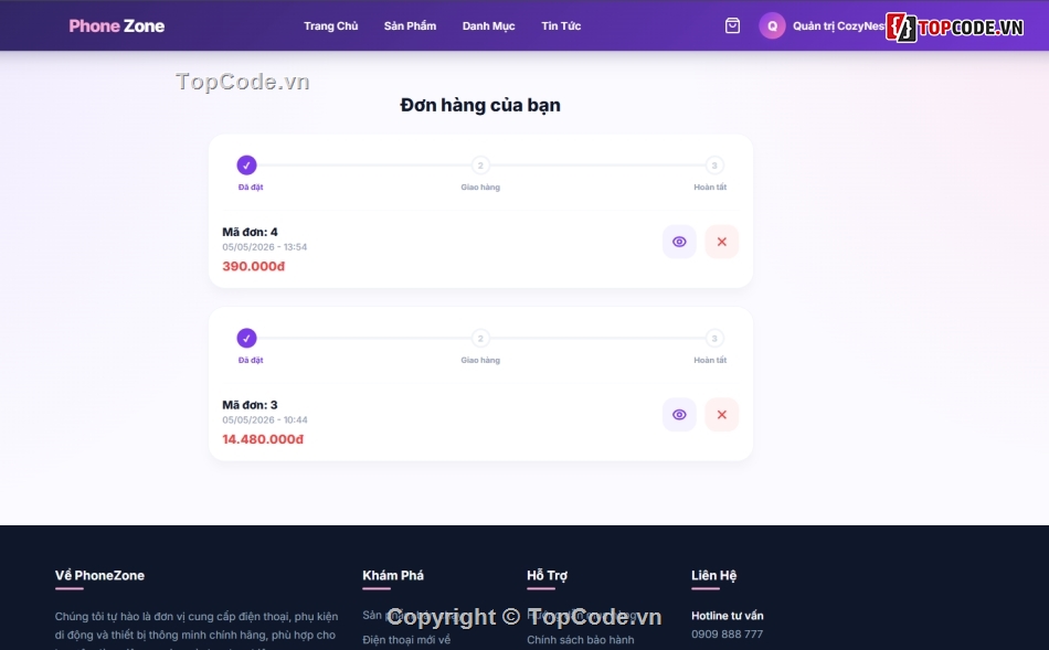 Đồ án,bán điện thoại php my sql,php mysql